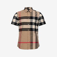 BURBERRY 男款棉质短袖衬衫 80173221