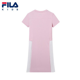 FILA KIDS斐乐女童夏装2021新款网红洋气儿童连衣裙中大童女裙子 婴儿粉-LP 165cm