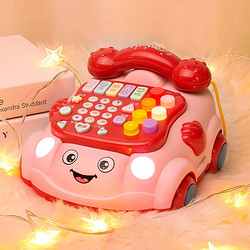 贝杰斯 婴儿玩具0-1岁电话机宝宝玩具手机音乐玩具新生儿男孩女孩婴幼儿玩具 粉新年礼物 儿童
