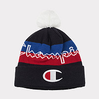 Champion logo款带毛球针织圆帽