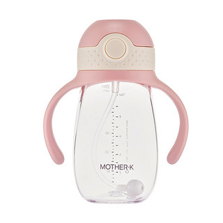 MOTHER-K mother-k吸管杯儿童奶瓶 韩国原装进口 重力球吸管杯-粉红色300ML-401tritan