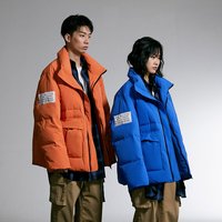 马克华菲羽绒服情侣款宽松设计师联名款