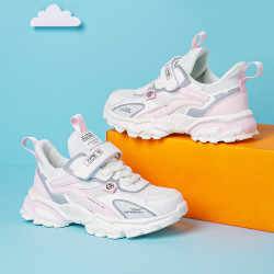 7-pe 七波辉 女童鞋女童休闲运动鞋2021春季新款小学生透气网面鞋儿童