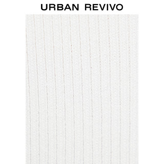 URBAN REVIVO UR2021春夏新品青春女装慵懒简约时尚吊带毛织背心YV19S9AN2000 本白 M