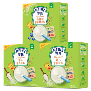 Heinz 亨氏 五大膳食系列 米粉 1段 原味 325g*2盒+铁锌钙 325g