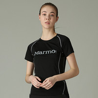 Marmot/土拨鼠运动防晒排汗透气UPF50圆领短袖速干T恤男女款户外 北极蓝2975 M 欧码偏大