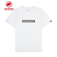 MAMMUT 猛犸象 男士春夏款弹力印花logo透气速干防晒T恤 1017-02010 白色印花PRT2 S