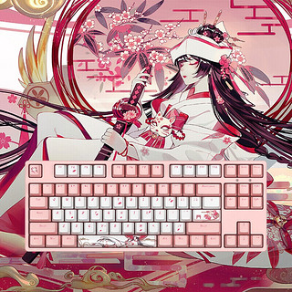 ikbc C200 87键 有线机械键盘 樱花 Cherry红轴 无光