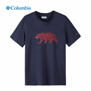 Columbia 哥伦比亚 户外20春夏男士印花圆领透气短袖T恤AE0404