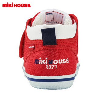升级款 MIKIHOUSE学步鞋男女儿童鞋日本制经典央视获奖鞋一、二段婴幼儿宝宝运动鞋防滑 二段红色 13.5CM(一段)