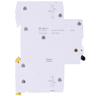 施耐德电气 带漏电保护断路器（A型） 空气开关 双进双出1P+N C16A Acti9系列 iDPNa Vigi+  A9D93616R