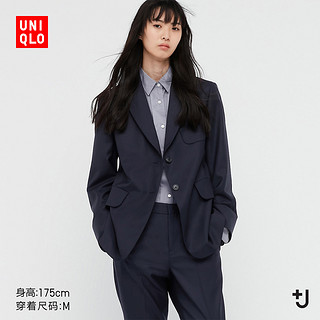 UNIQLO 优衣库 女装 +J 羊毛混纺西装 437883