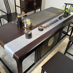 新中式功夫茶桌实木茶桌椅组合高端金丝檀木别墅茶室禅意茶台套装