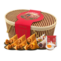 久知味 端午嘉兴粽子竹篮篮子礼盒 1260g
