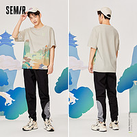 Semir 森马 短袖T恤男国潮2021夏季新款创意国风短t宽松男士潮流ins体恤