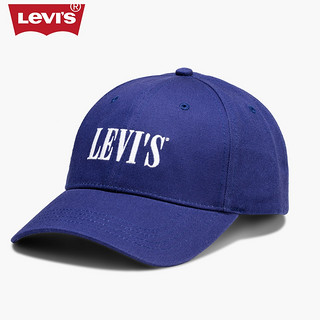 Levi's李维斯男士藏青色纯棉鸭舌帽38021-0370（OS、藏青色）