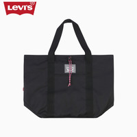 Levi's李维斯黑色双马皮牌大容量抽绳挎包38126-0112