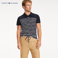 TOMMY HILFIGER 汤米·希尔费格 MW0MW09743 男士条纹短袖POLO衫