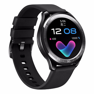 vivo WATCH 智能手表 46mm 银色 暗影黑氟橡胶表带(血氧、NFC)