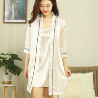 L'AQUILA 拉奎拉 女士睡袍浴袍 LWJT121022206 （L、米色)