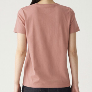 MUJI 無印良品 女士圆领短袖T恤 BBA01A0S 粉红色 XS