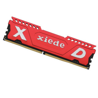 xiede 协德 PC4-3000 电竞版 DDR4 3000MHz 台式机内存 马甲条 红色 16GB