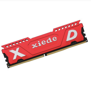 xiede 协德 PC4-3000 电竞版 DDR4 3000MHz 台式机内存 马甲条 红色 16GB