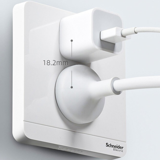 Schneider Electric 施耐德电气 AvatarOn绎尚系列 五孔插座 镜瓷白 单只装