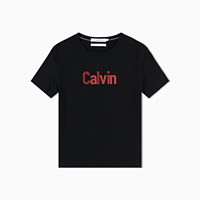 Calvin Klein Jeans 卡尔文·克莱恩牛仔 女士圆领短袖T恤 J213205 BAE 黑色 L