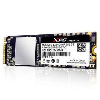 ADATA 威刚 XPG SX6000 NVMe M.2 固态硬盘 256GB (PCI-E3.0)