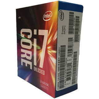 intel 英特尔 酷睿 i7-6850K CPU 3.6GHz 6核12线程