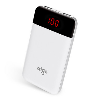 aigo 爱国者 E10000+ 移动电源 白色 10000mAh Type-C 2.1A双向快充 50台套装