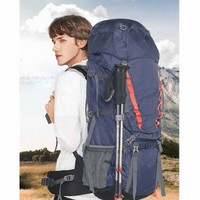 CAMEL 骆驼 登山包户外徒步背包大容量双肩包包 A0W3WD108,黑色 60升