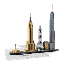 lego乐高纽约天际线21028建筑系列积木玩具