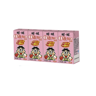 旺仔o泡果奶复原乳饮料草莓味125ml16盒