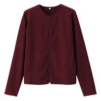 無印良品  無印良品 MUJI 女士针织开衫 W8AB231 深紫红色 M