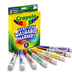 Crayola 绘儿乐 可水洗锥形水彩笔 12色+笔筒