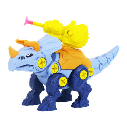 erjia儿家三连发拼装恐龙机甲三角龙带发射炮活动款