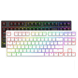 GANSS 迦斯 GS87C 87键 有线机械键盘 白色 Cherry银轴 RGB