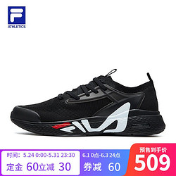 FILA 斐乐 ATHLETICS斐乐Mind 3s 男鞋健身鞋2021夏季入门级跑鞋 黑-BK 42