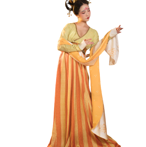 如是观 初唐风汉服 五柞宫遗梦录·唐诀 女士高腰交嵛裙 S