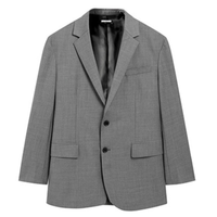 【反季清仓】男装秋冬外套男士休闲西装商务单西正装外套小西服 XXXXL 灰色