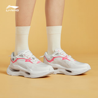 LI-NING 李宁 休闲运动鞋 AGLR084-1 女款-米白色/荧光甜粉 35.5