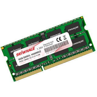 SEIWHALE 枭鲸 DDR3L 1600MHz 笔记本内存条 普条 绿色 8GB