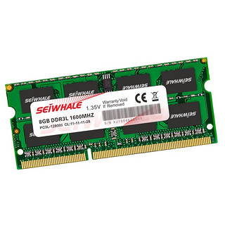 SEIWHALE 枭鲸 DDR3L 1600MHz 笔记本内存条 普条 绿色 8GB