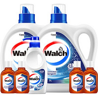 Walch 威露士 洗衣液套装（3Lx2+300g内衣净x1+60ml消毒液x4） 抗菌有氧除菌除螨