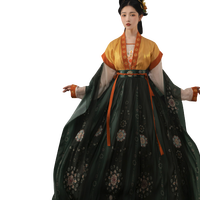 醉雨朵 春兰正品原创唐制汉服女春中国风对襟唐褙子齐腰襦裙全套夏