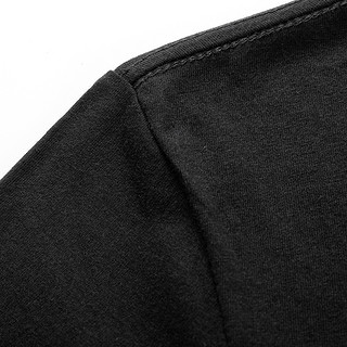 夏季新品男款时尚字母印花上衣亲肤男士圆领短袖T恤 黑色 XL