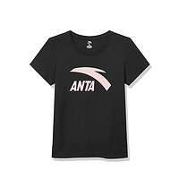 ANTA 安踏 女子运动T恤 96928142-15 基础黑 XS