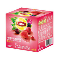 立顿Lipton 花果茶 0糖0脂肪 莓果红茶水果茶 独立三角包袋泡茶包 10包18g